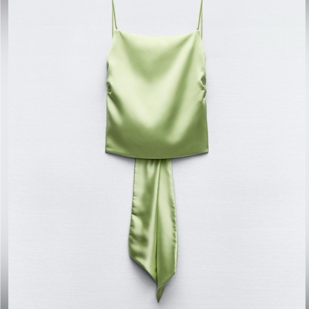 Zara Satin Effect Top with Back Bow